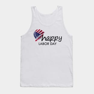 labor day. black letters Tank Top